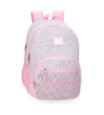 Pepe Jeans Pepe Jeans Miri rygsk to rum 45 cm kan tilpasses til trolley pink