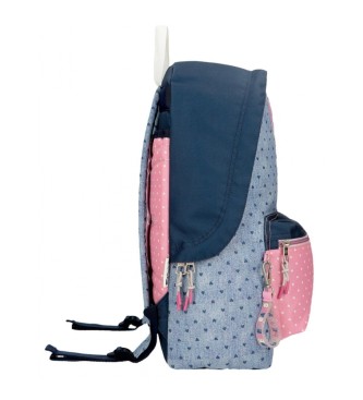 Pepe Jeans Pepe Jeans Noni denim backpack 42 cm blue, pink