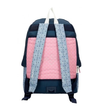 Pepe Jeans Pepe Jeans Noni denim backpack 42 cm adaptable to trolley blue, pink