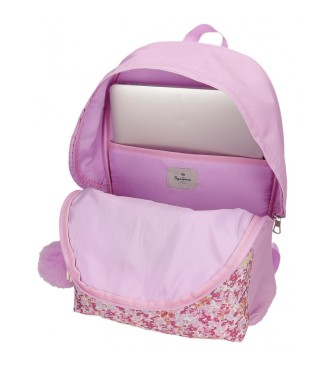 Pepe Jeans Sandra backpack 42 cm adaptable to trolley pink