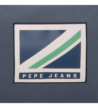 Pepe Jeans Pepe Jeans Tom 40cm Rucksack zwei Fcher mit Trolley blau graublau