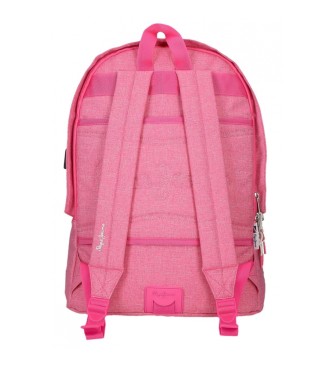 Pepe Jeans Pepe Jeans Luna computerrygsk med to rum pink -31x44x15cm