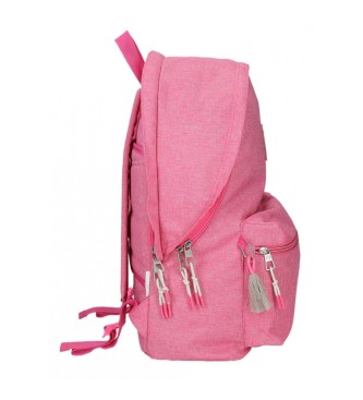 Pepe Jeans Pepe Jeans computerrygsk med to rum Luna pink -31x44x15cm