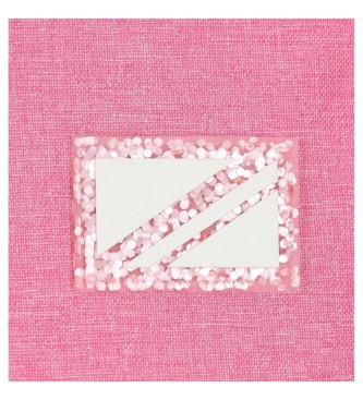 Pepe Jeans Pepe Jeans computerrygsk med to rum Luna pink -31x44x15cm