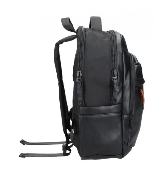 Pepe Jeans Egham Computer Rucksack mit zwei Fchern schwarz