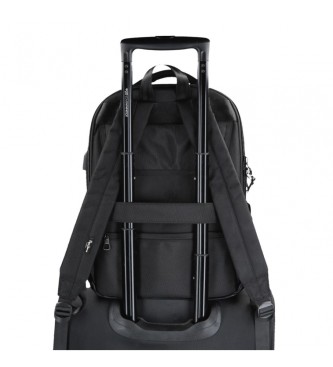 Pepe Jeans Egham Computer Rucksack mit zwei Fchern schwarz