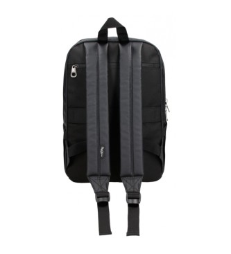 Pepe Jeans Hatfield computer backpack with two compartments black