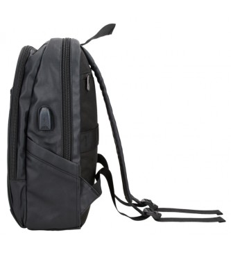 Pepe Jeans Hatfield computer backpack with two compartments black