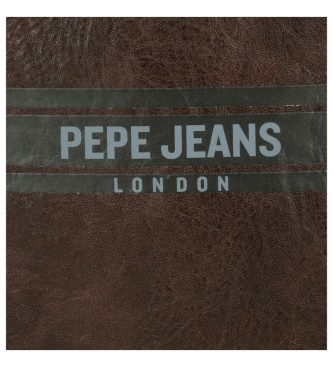 Pepe Jeans Sac à dos pour ordinateur Horley, deux compartiments, marron