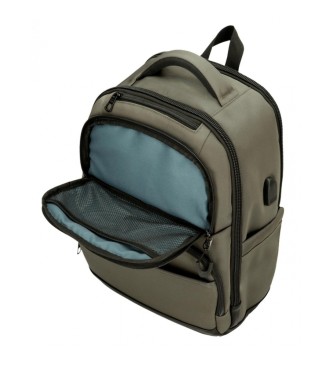 Pepe Jeans Leighton Computer Rucksack zwei Fcher 42 cm grn