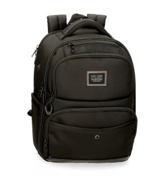 Pepe Jeans Leighton computer backpack two compartments 42 cm black