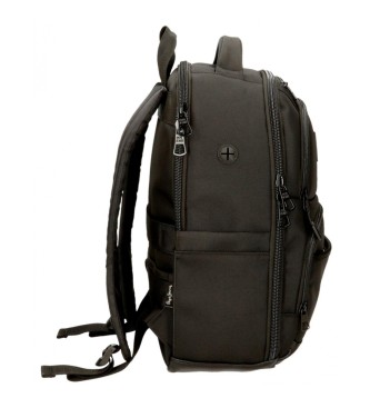 Pepe Jeans Leighton computer backpack two compartments 42 cm black