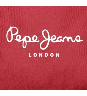 Pepe Jeans Plecak komputerowy Pepe Jeans Clark z dwiema przegrodami, czerwony
