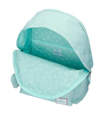 Pepe Jeans Pepe Jeans Nerea computer backpack two compartments with turquoise trolley