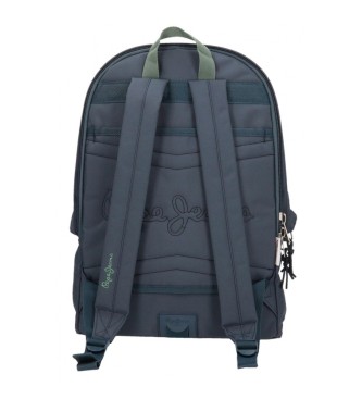 Pepe Jeans Pepe Jeans Tom adaptable computer backpack two compartments dark blue