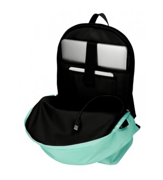Pepe Jeans Aris Colorful turquoise computer backpack with two compartments