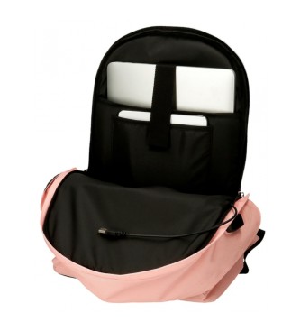 Pepe Jeans Computer backpack with two compartments Aris Colorful pink