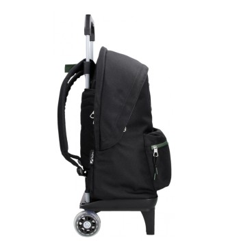 Pepe Jeans Plecak komputerowy Alton z dwiema przegrodami i wózkiem w kolorze czarnym