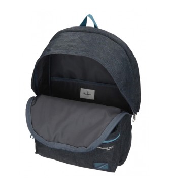 Pepe Jeans Pepe Jeans Edmon computer backpack two compartments navy blue