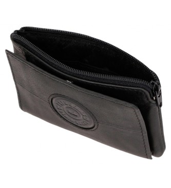 Pepe Jeans Portefeuille - Porte-cartes en cuir Cracker noir