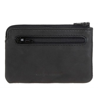 Pepe Jeans Wallet - Leather Card Holder Cracker Black
