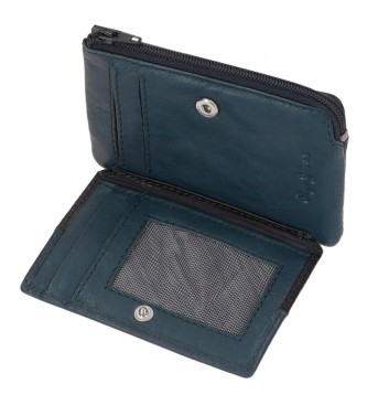 Pepe Jeans Leather wallet - card holder Dual Navy blue