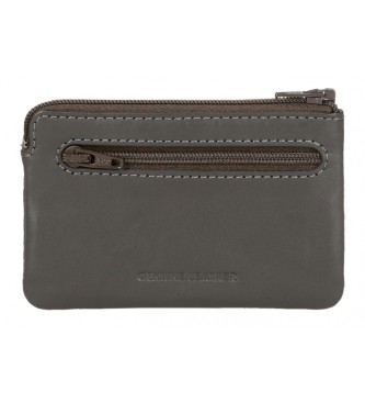 Pepe Jeans Usnjena denarnica - imetnik kartic Marshal Grey