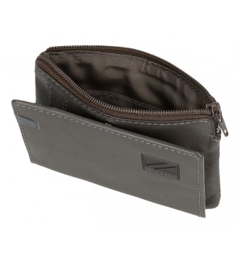 Pepe Jeans Leather Wallet - Card Holder Marshal Grey
