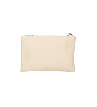 Pepe Jeans Bea coin purse two compartments beige -17x9x2cm