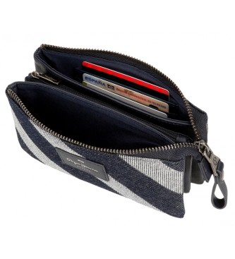 Pepe Jeans Pepe Jeans Celine three compartment navy wallet