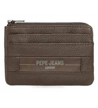 Pepe Jeans Checkbox plnbok i lder brun