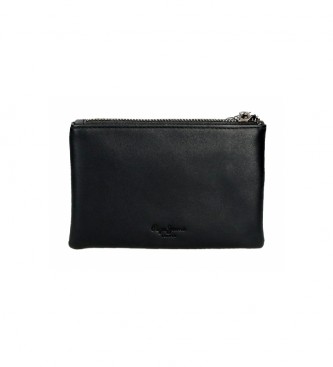 Pepe Jeans Wool wallet two compartments black -17x9x2cm