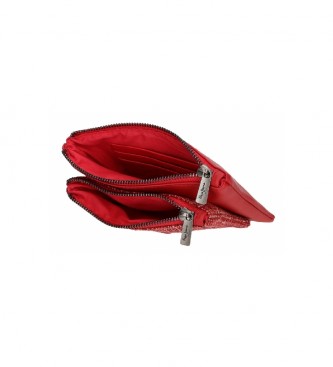 Pepe Jeans Oana torbica z dvema predaloma rdeča -17x9x2cm