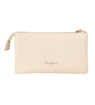 Pepe Jeans Pepe Jeans Sprig purse three compartments beige