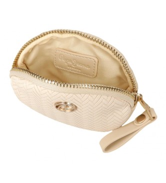 Pepe Jeans Pepe Jeans Sprig round coin purse beige