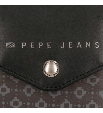 Pepe Jeans Bethany torbica za kovance s tremi oddelki črna