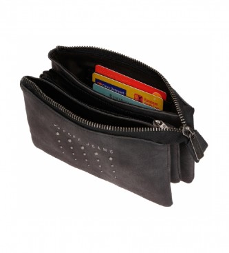 Pepe Jeans Holly three compartment coin purse black
