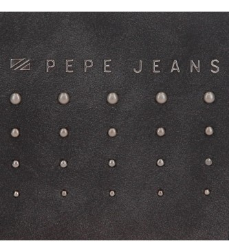 Pepe Jeans Holly torbica za kovance s tremi oddelki črna