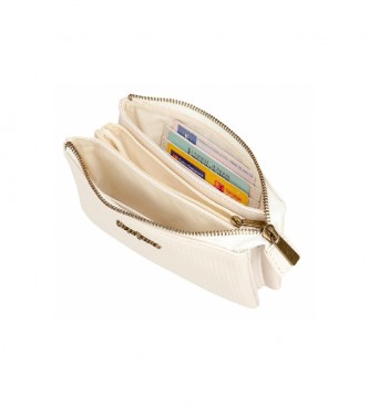 Pepe Jeans Lena three compartment coin purse white