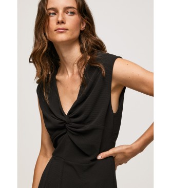 Pepe Jeans Long jumpsuit black knotted detail