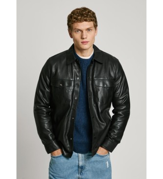 Pepe Jeans Moore V2 leren jack zwart