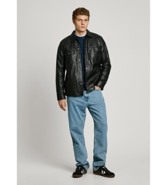 Pepe Jeans Moore V2 leather jacket black