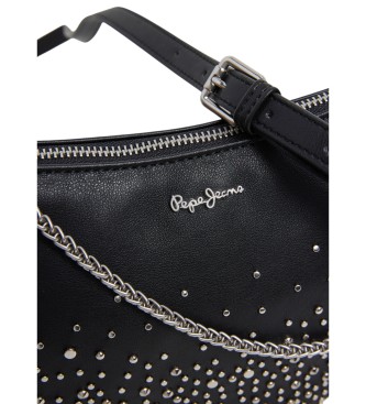 Pepe Jeans Nadine glnzende schwarze Tasche