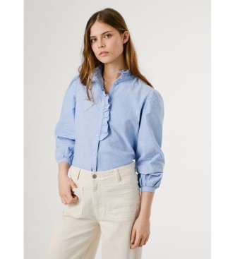Pepe Jeans Chemise bleue Nady