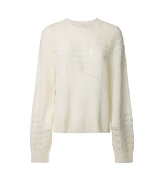 Pepe Jeans Pull Naina blanc cass cru