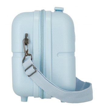 Pepe Jeans ABS toilettas aanpasbaar aan trolley Accent blauw -29x21x15cm