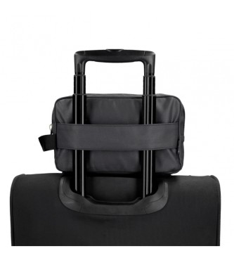 Pepe Jeans Hatfield toaletna torbica z dvema predaloma črna