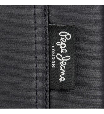 Pepe Jeans Dwukomorowa kosmetyczka Hatfield w kolorze czarnym