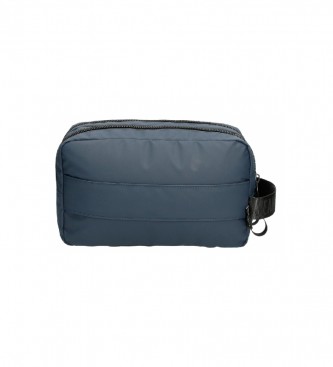 Pepe Jeans Hoxton two-compartment toiletry bag navy blue