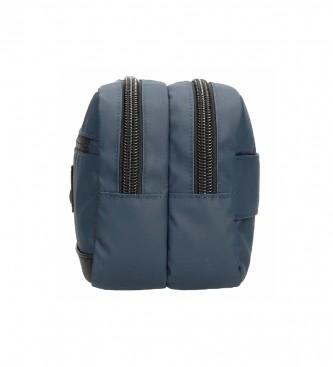 Pepe Jeans Trousse Hoxton adattabile due scomparti blu navy